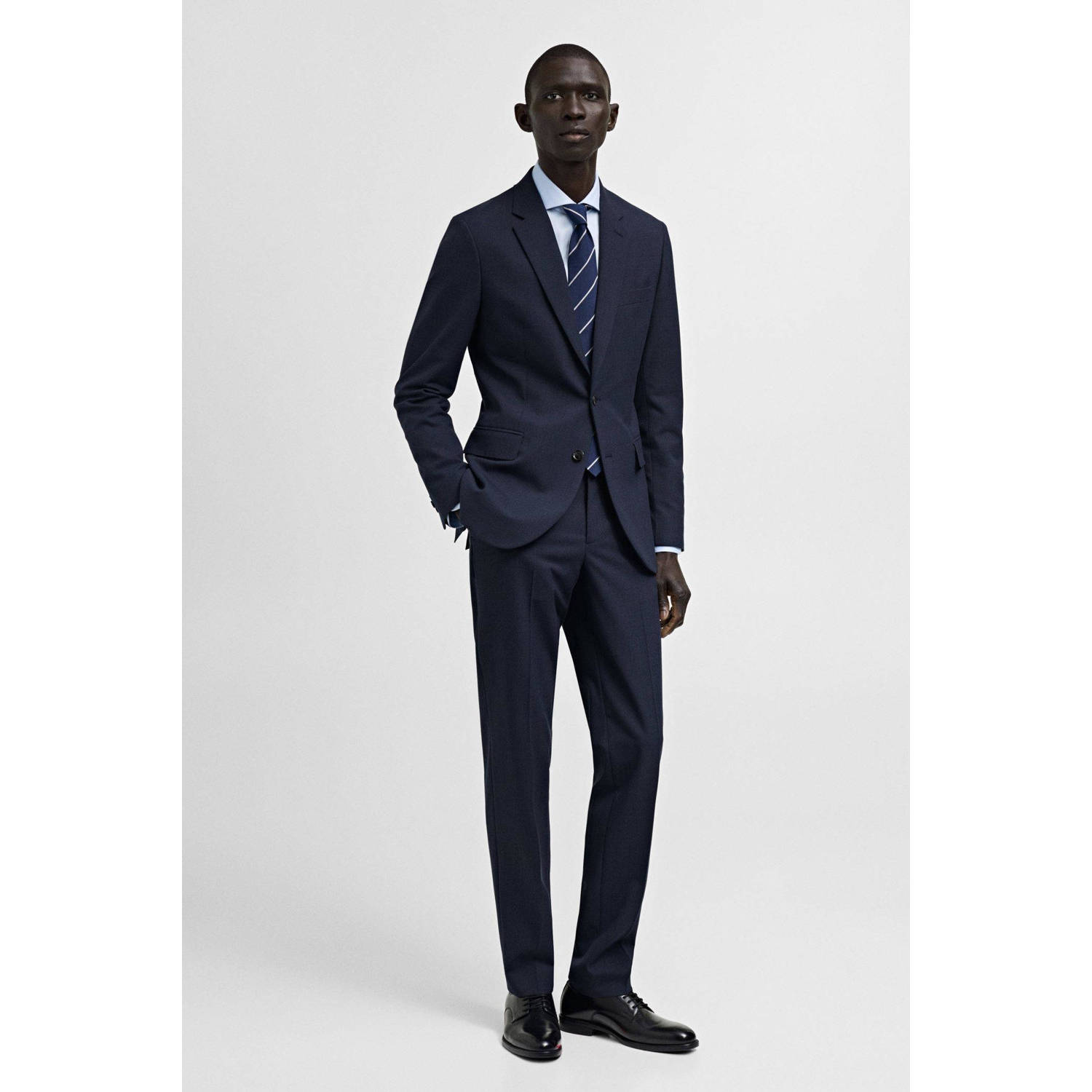 Mango Man colbert donkerblauw