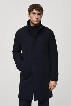 manteljas donkerblauw