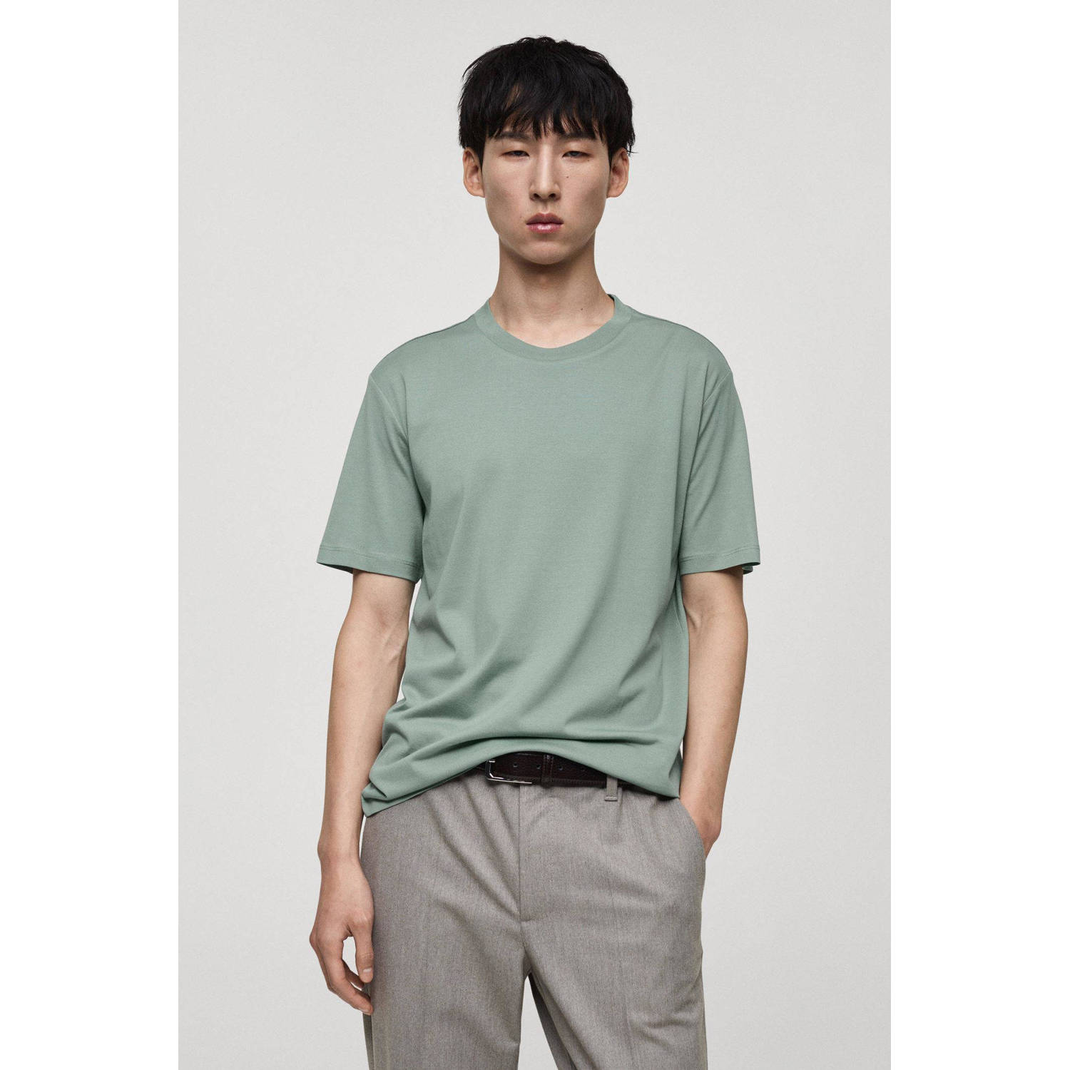 Mango Man T-shirt groen