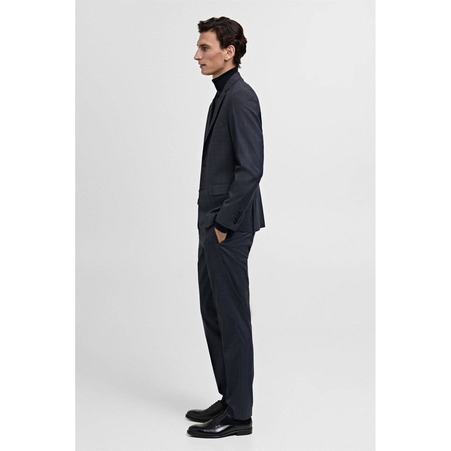 Mango Man super skinny pantalon donkerblauw
