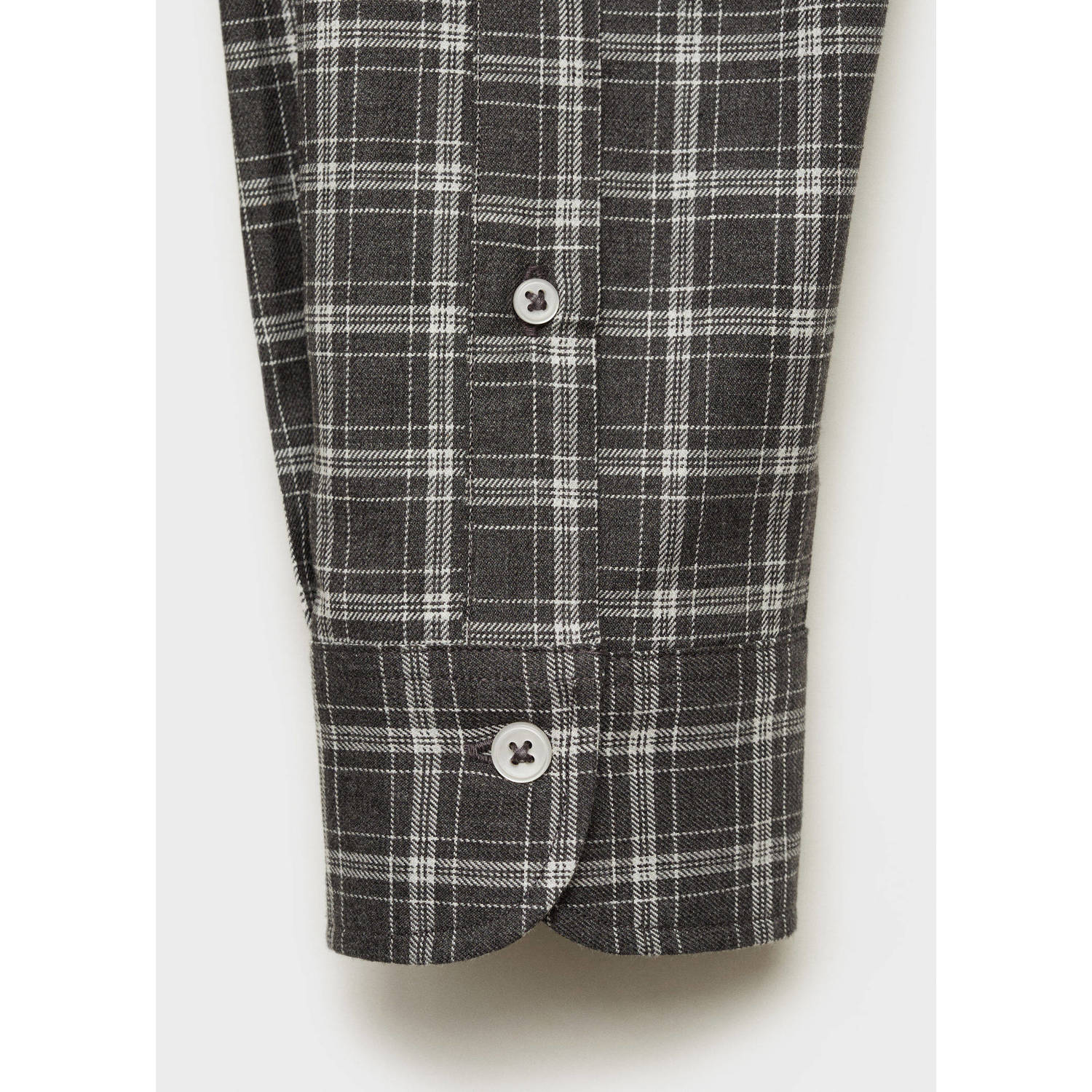 Mango Man casual overhemd grijs