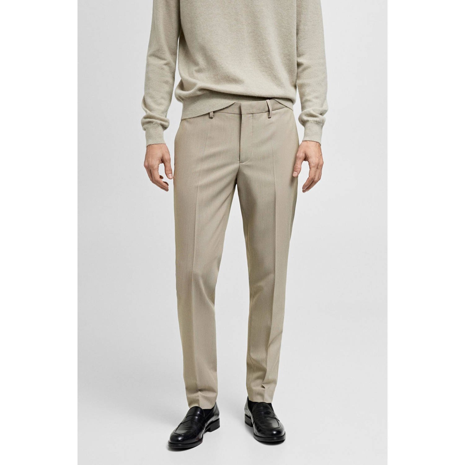 Mango Man slim pantalon beige