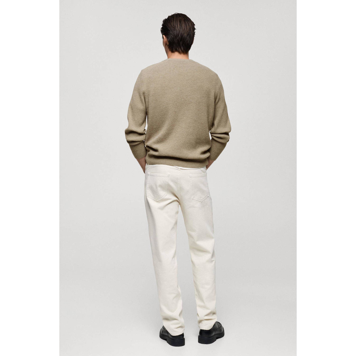 Mango Man trui gebreid beige