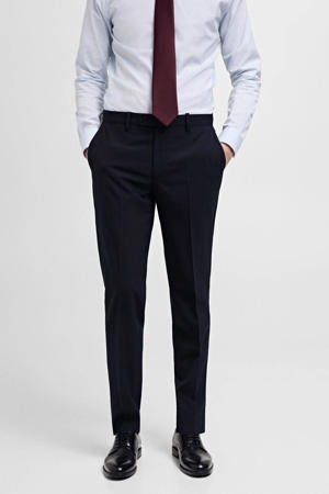 slim pantalon donkerblauw