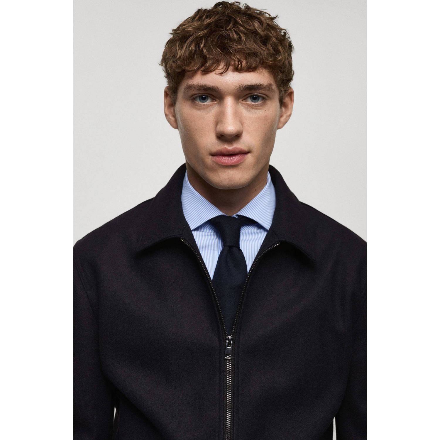 Mango Man tussenjas donkerblauw
