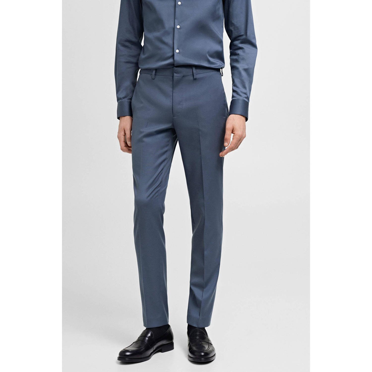 Mango Man super skinny pantalon blauw