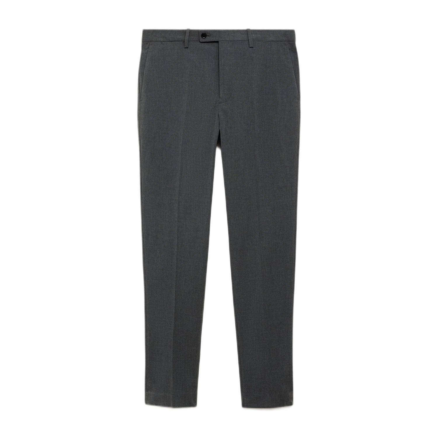 Mango Man slim pantalon grijs