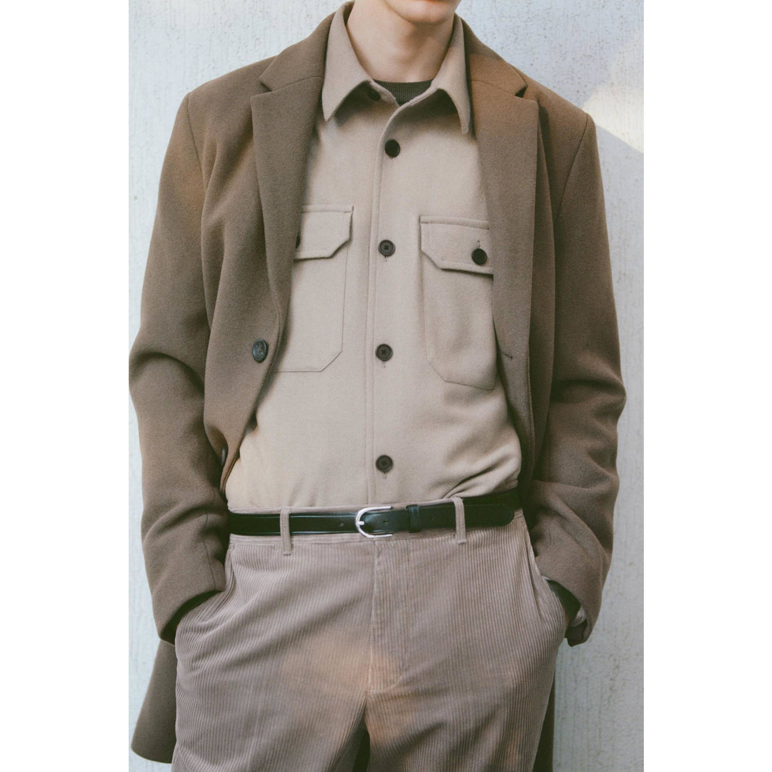 Mango Man overshirt beige