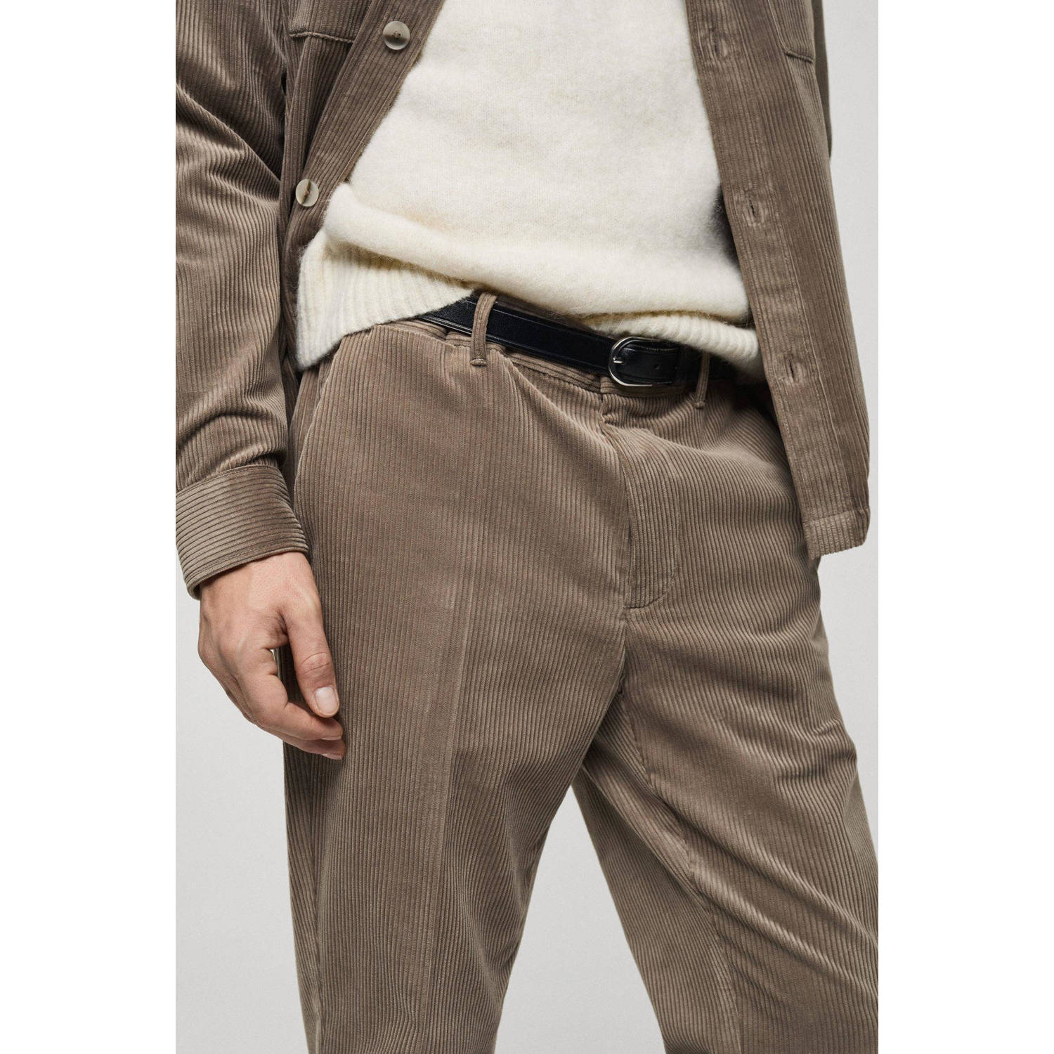 Mango Man regular chino lichtbruin