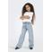 KIDS ONLY GIRL wide leg jeans light blue denim
