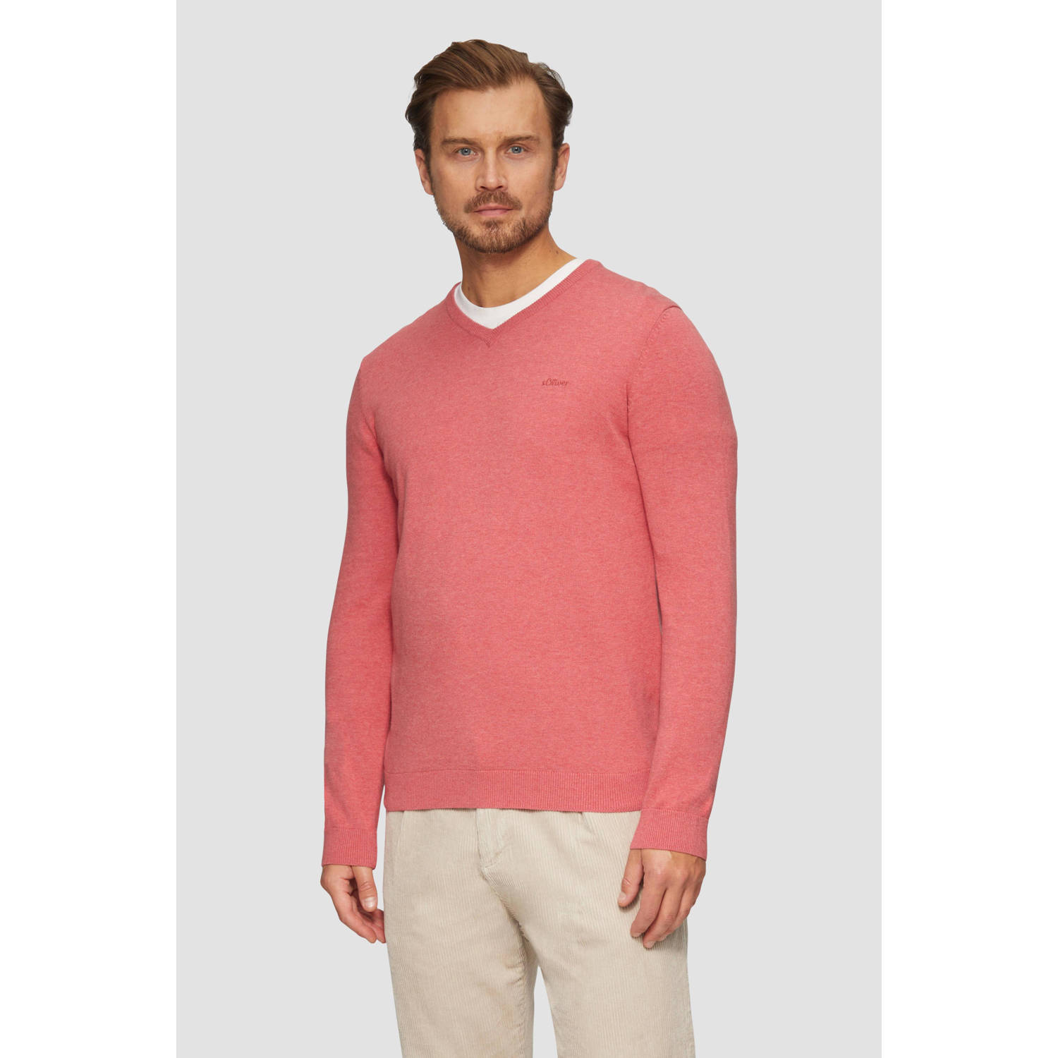 S.Oliver RED LABEL Regular fit gebreide pullover van zuiver katoen