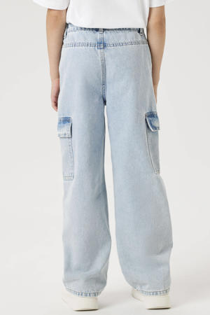 wide leg regular waist jeans light blue bleached