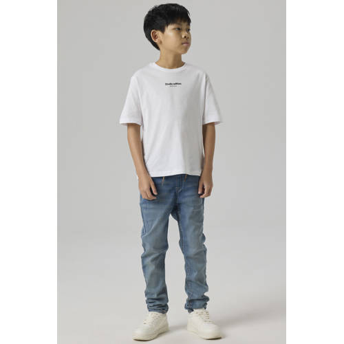 NAME IT KIDS slim regular waist slim fit jeans light blue denim afbeelding