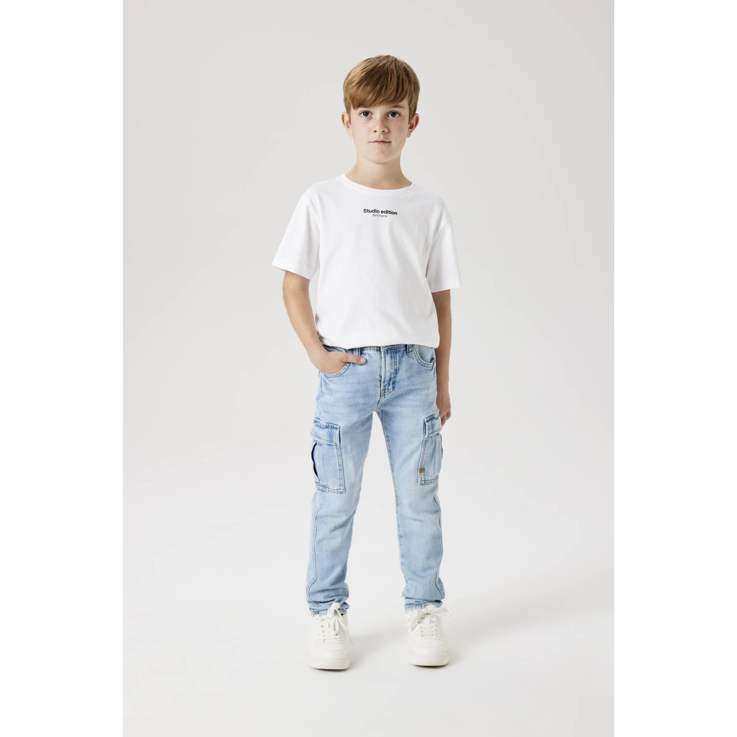NAME IT KIDS tapered jeans light blue denim