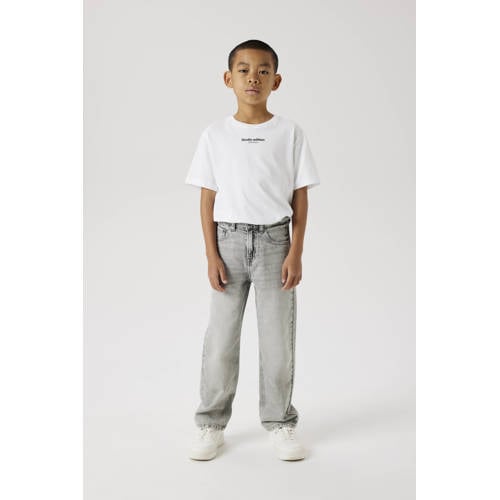 NAME IT KIDS straight fit jeans NKMRYAN light grey denim afbeelding