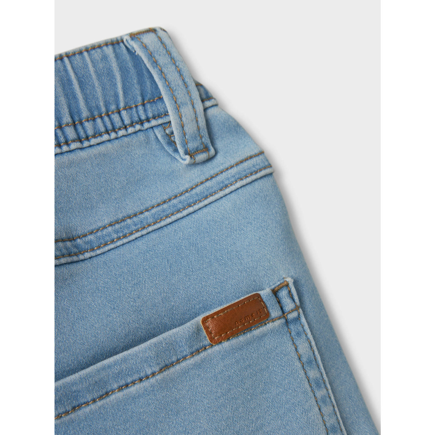NAME IT KIDS slim fit regular waist jeans light blue denim