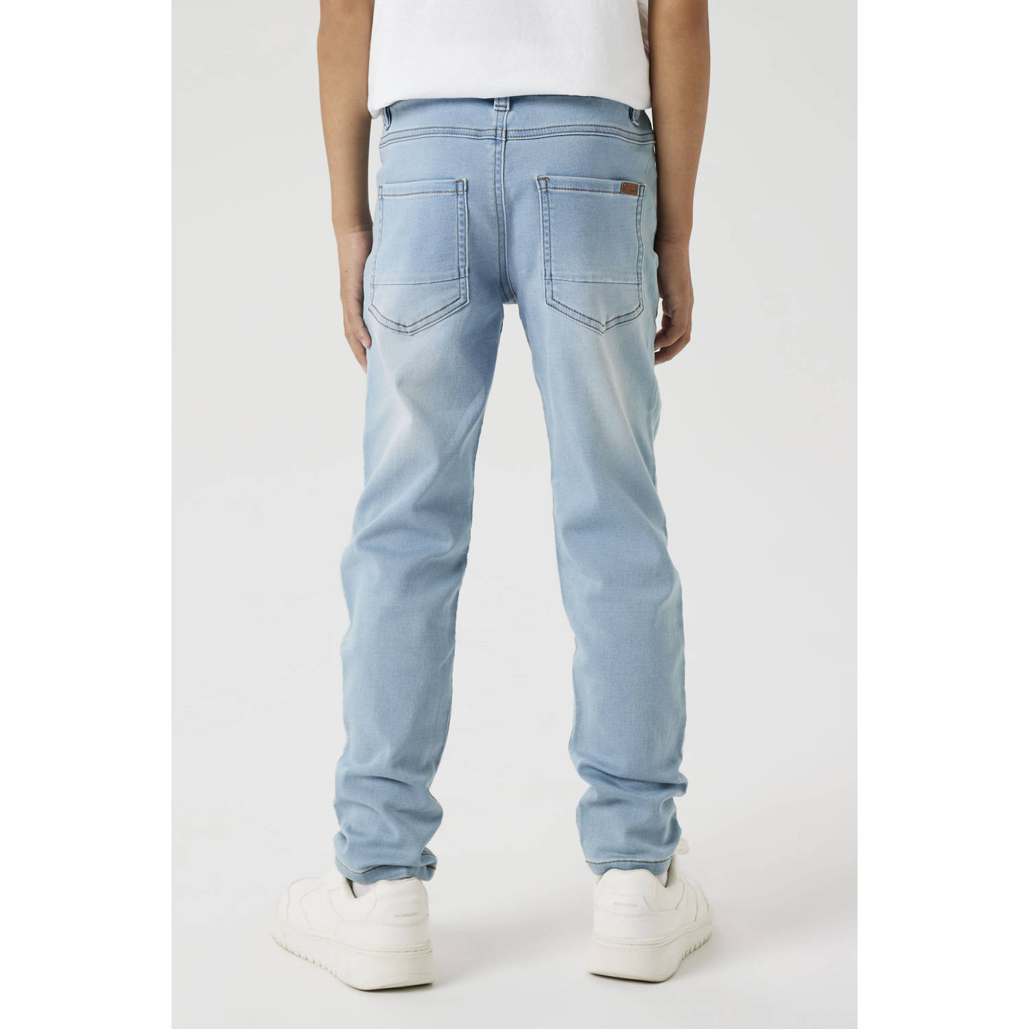 NAME IT KIDS slim fit regular waist jeans light blue denim