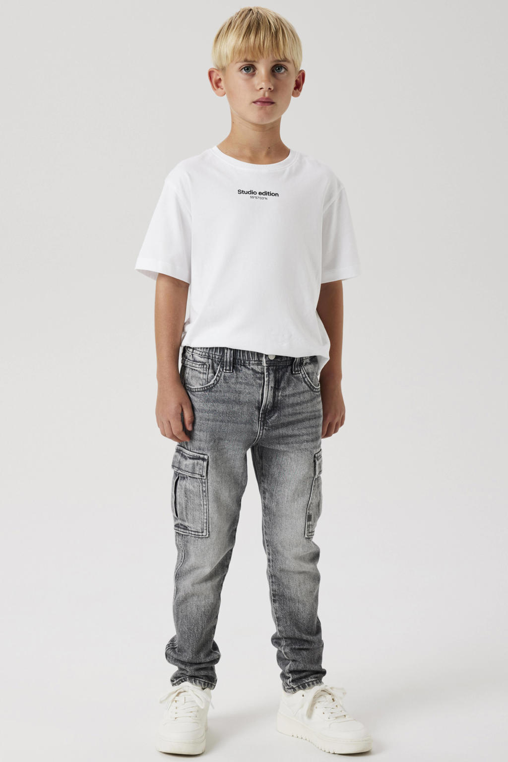 NAME IT KIDS tapered jeans grey denim