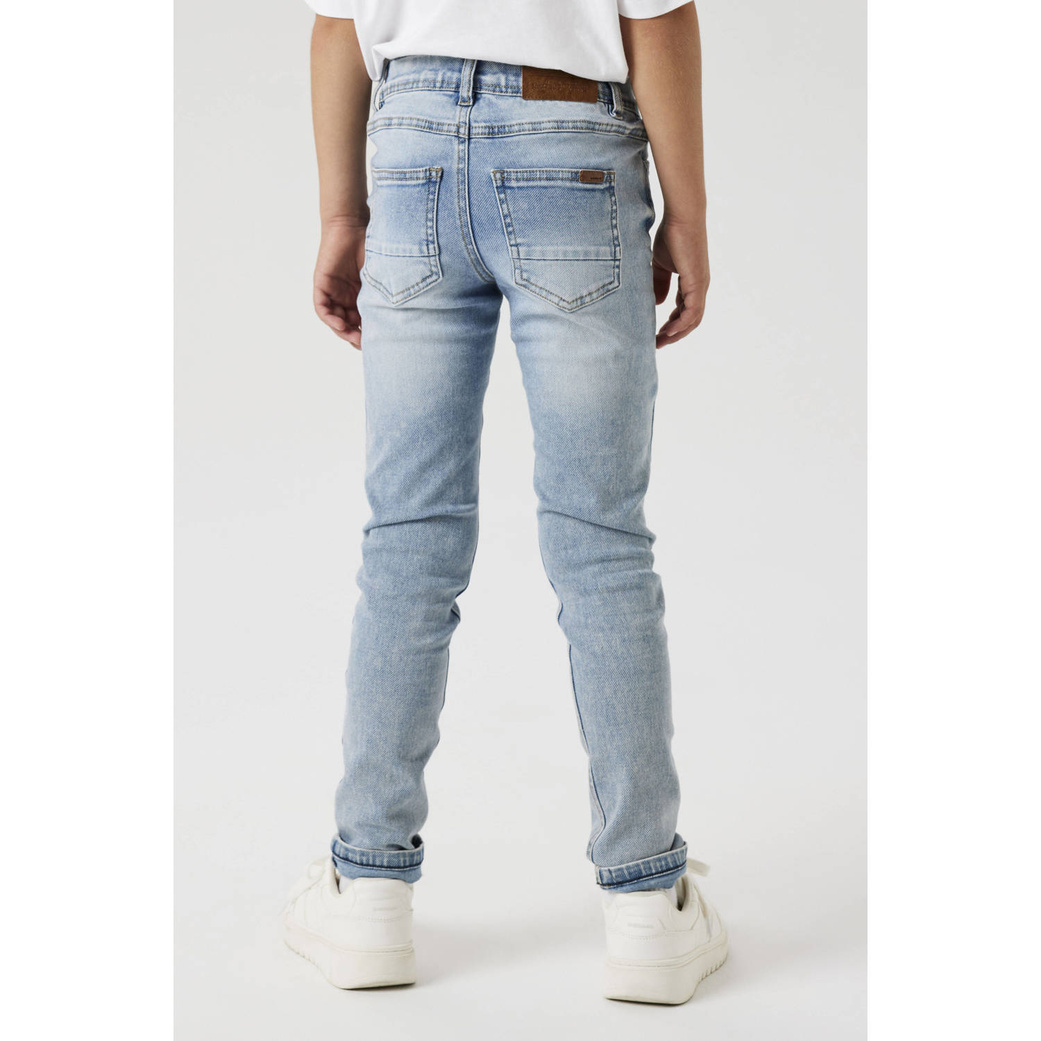 NAME IT KIDS slim regular waist slim fit jeans light blue denim