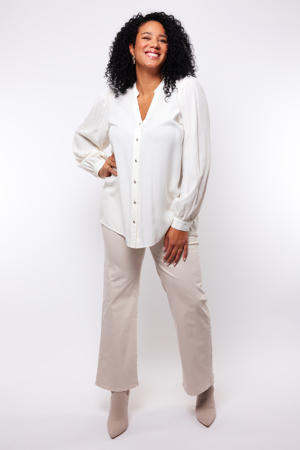 regular waist mom jeans zand