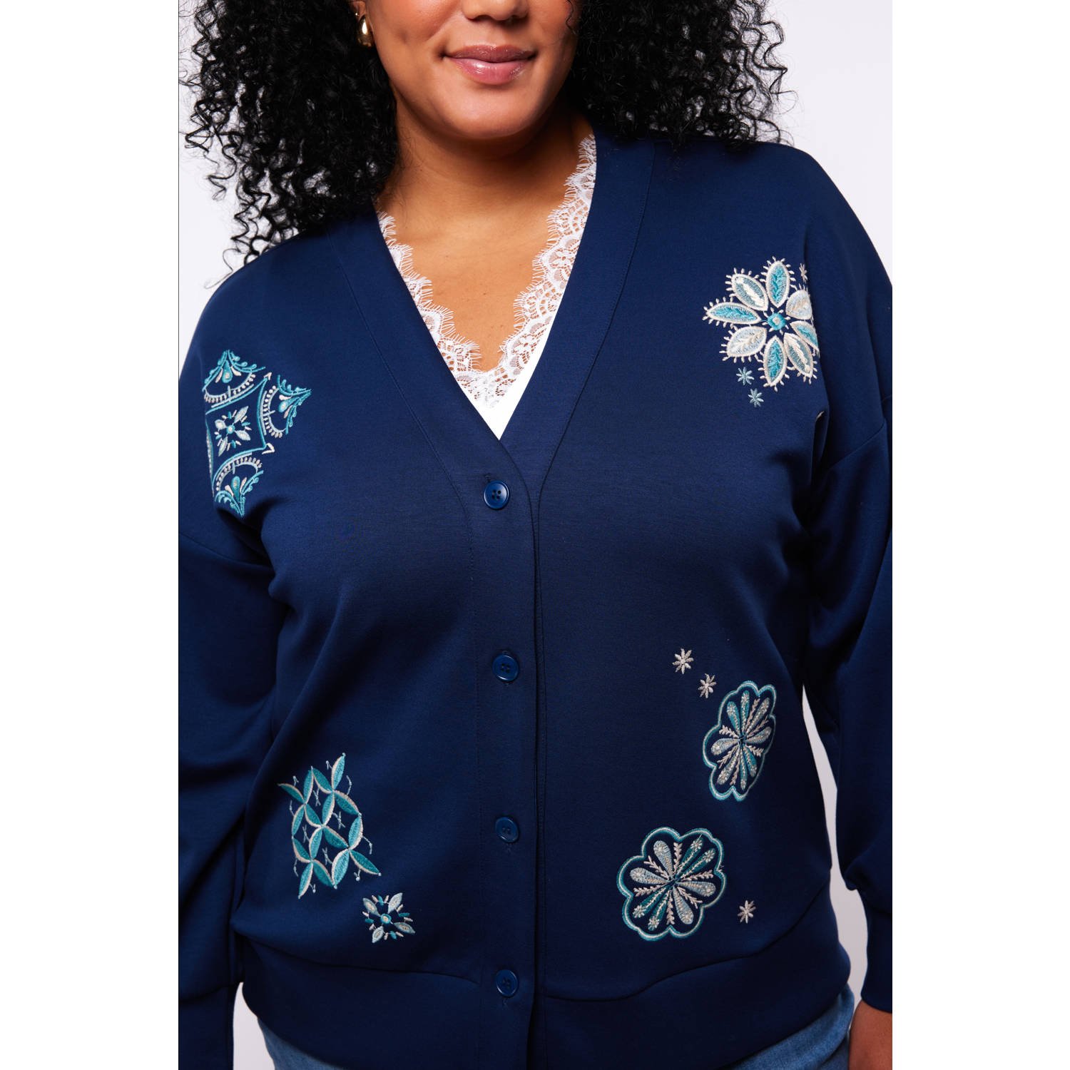 Exxcellent gebreid vest donkerblauw