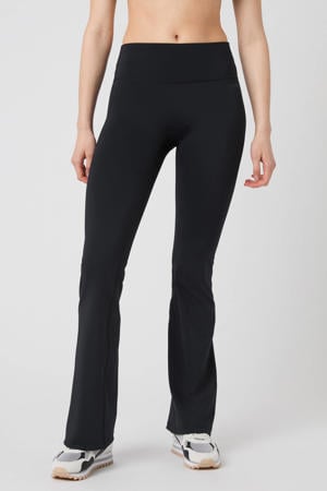 sportbroek Borg flared zwart