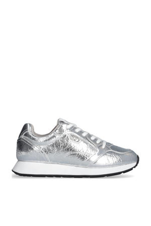 Vibe 02  leren sneakers zilver