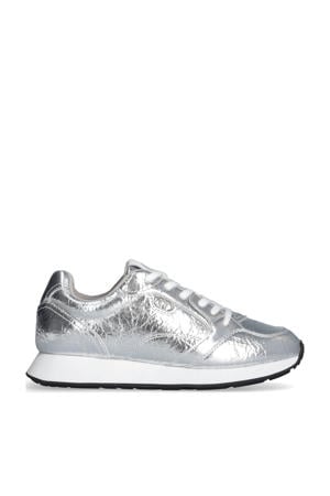 Vibe 02 leren sneakers zilver