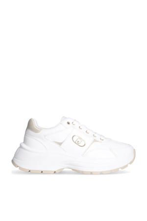 Eva 02  chunky leren sneakers wit