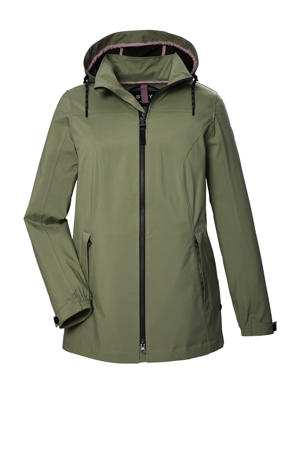 Plus Size outdoor jas olijfgroen