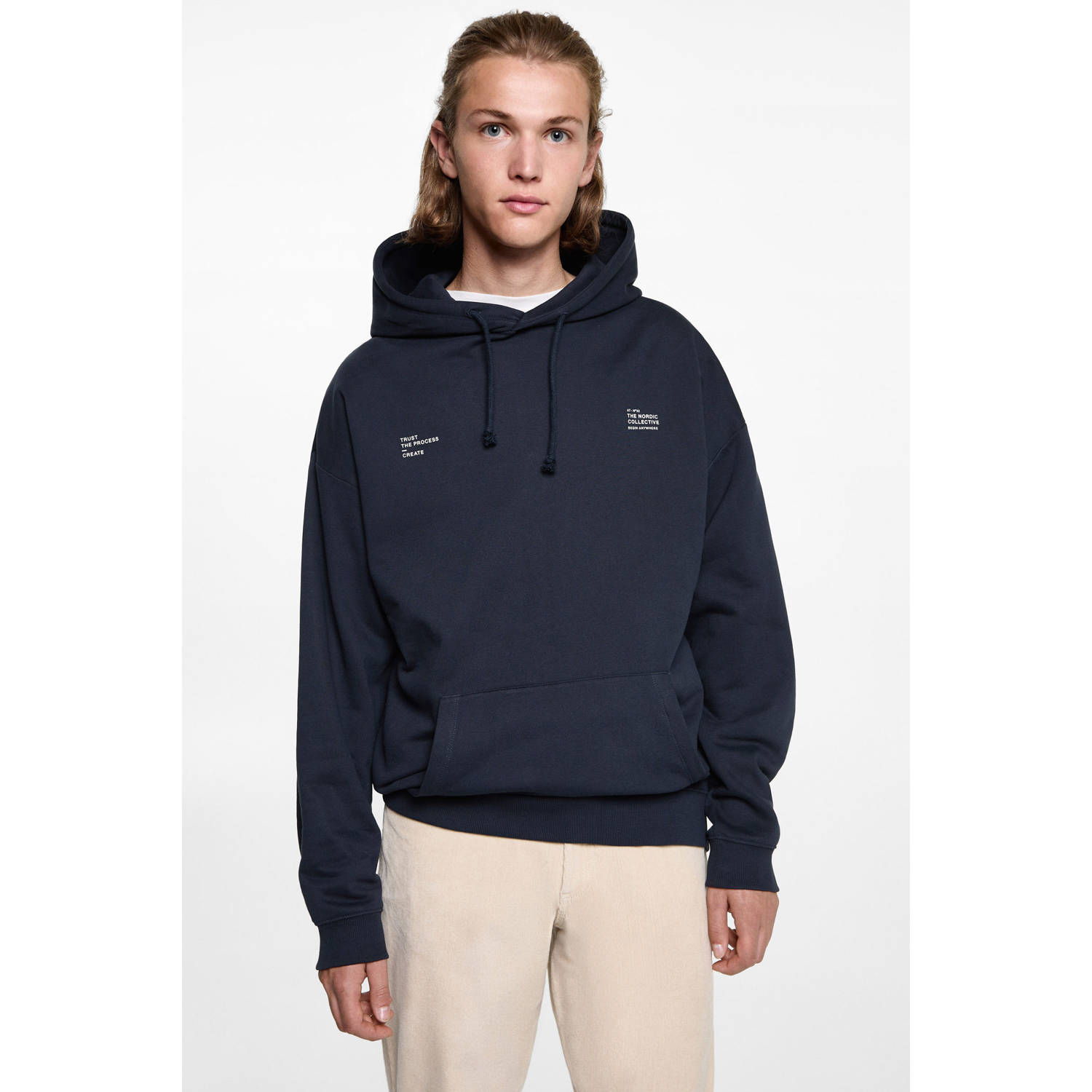 MANGO TEEN hoodie donkerblauw