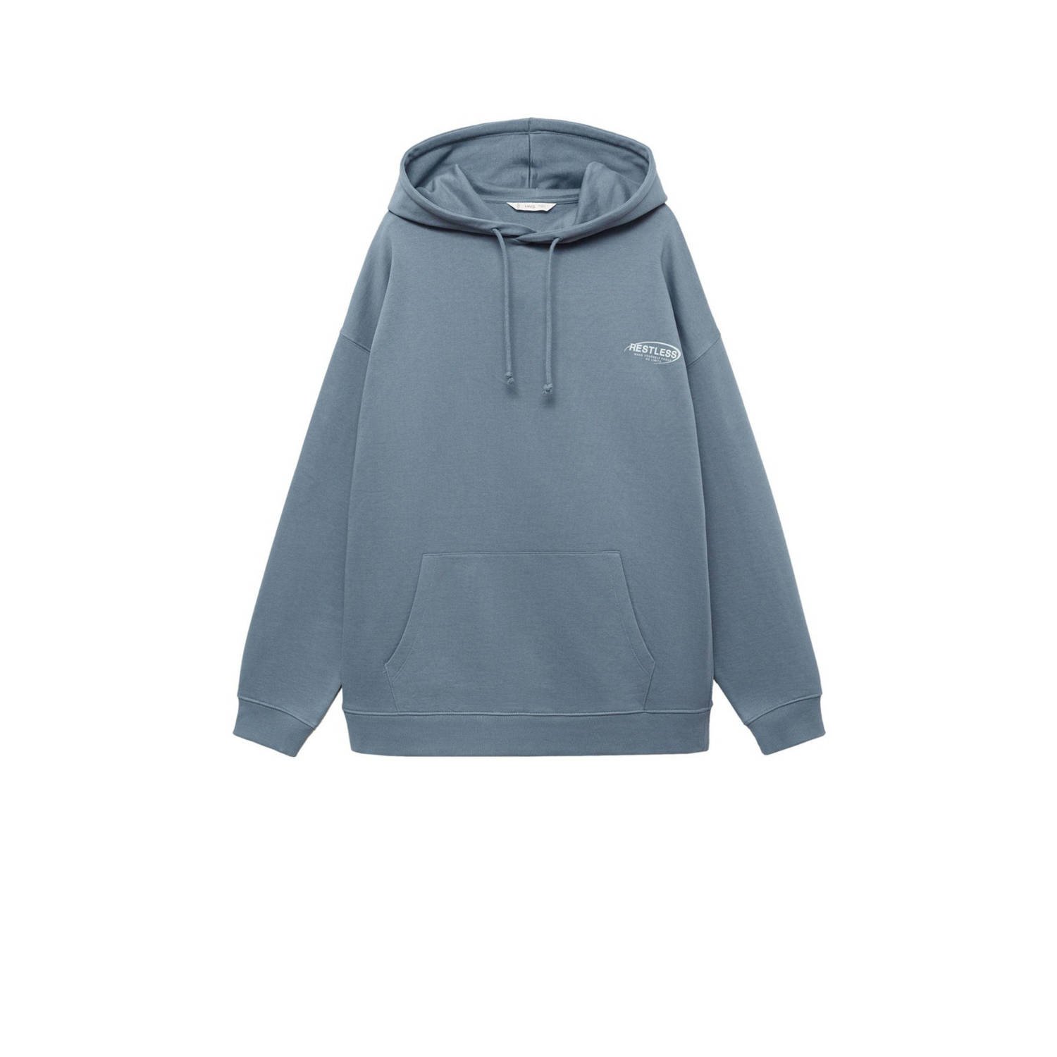 MANGO TEEN hoodie blauw