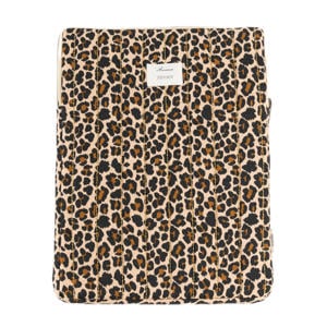 13 inch laptop sleeve met panterprint bruin