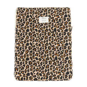 13 inch laptop sleeve met panterprint bruin