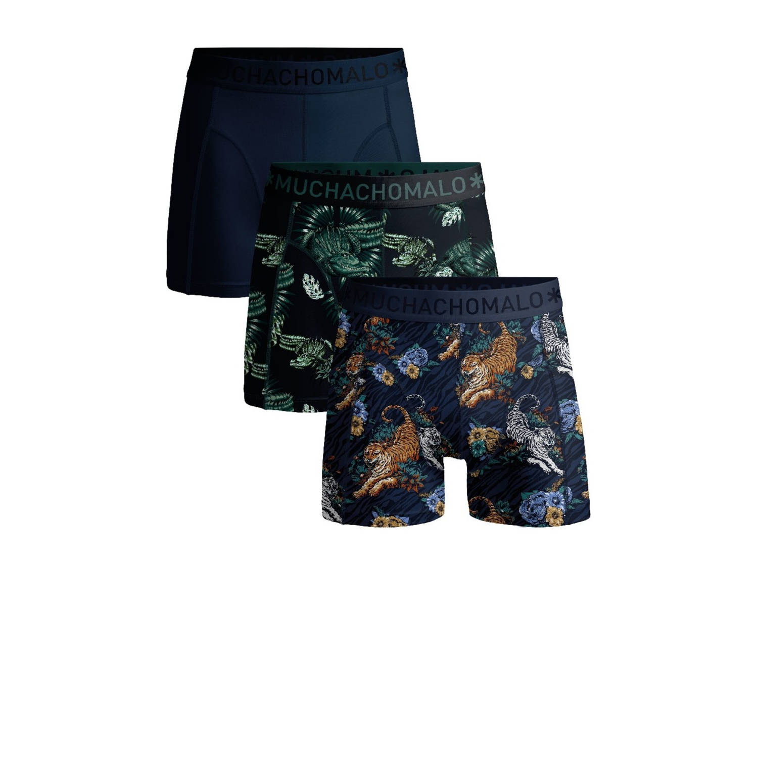 Muchachomalo boxershort set van 3 zwart