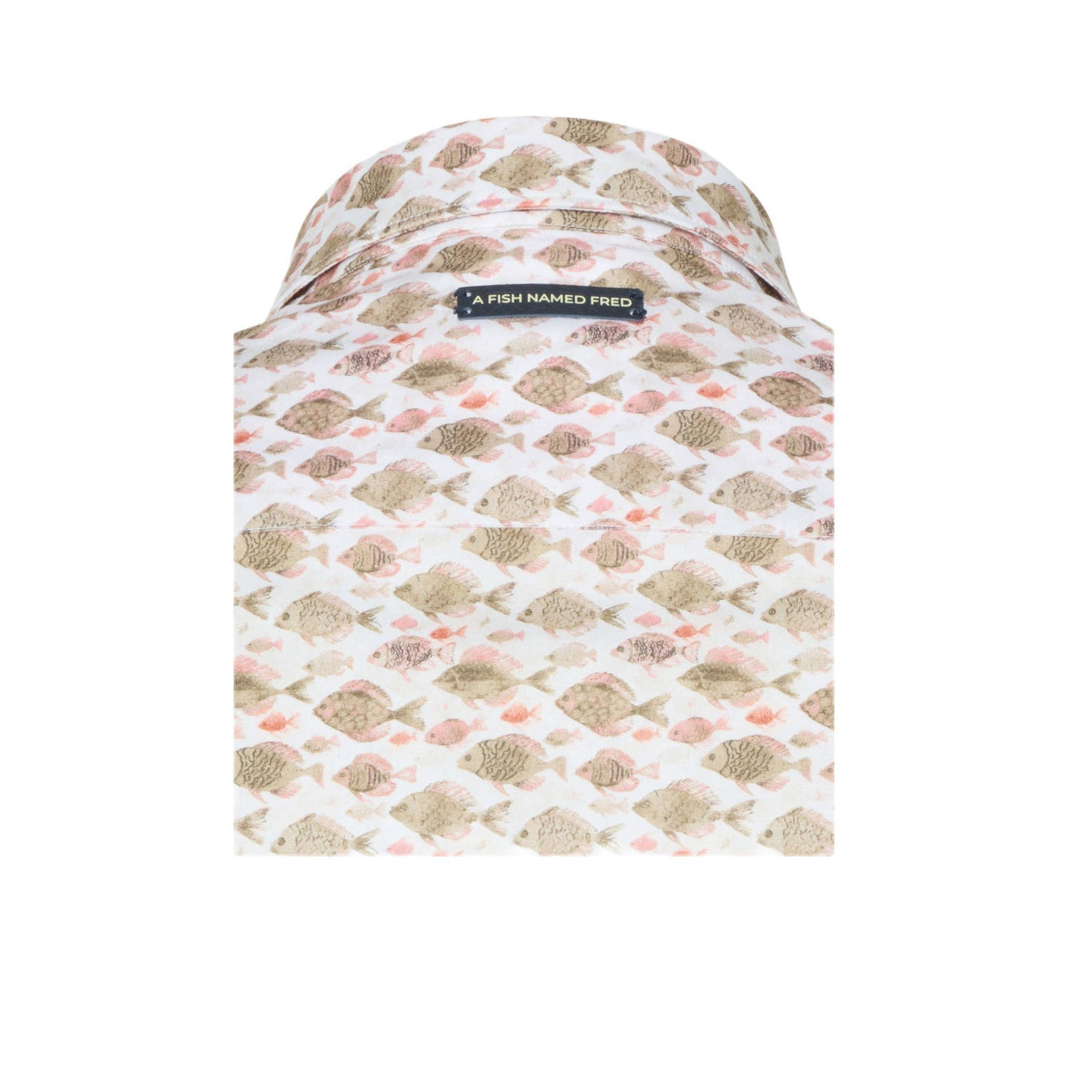 A fish named Fred regular fit overhemd beige