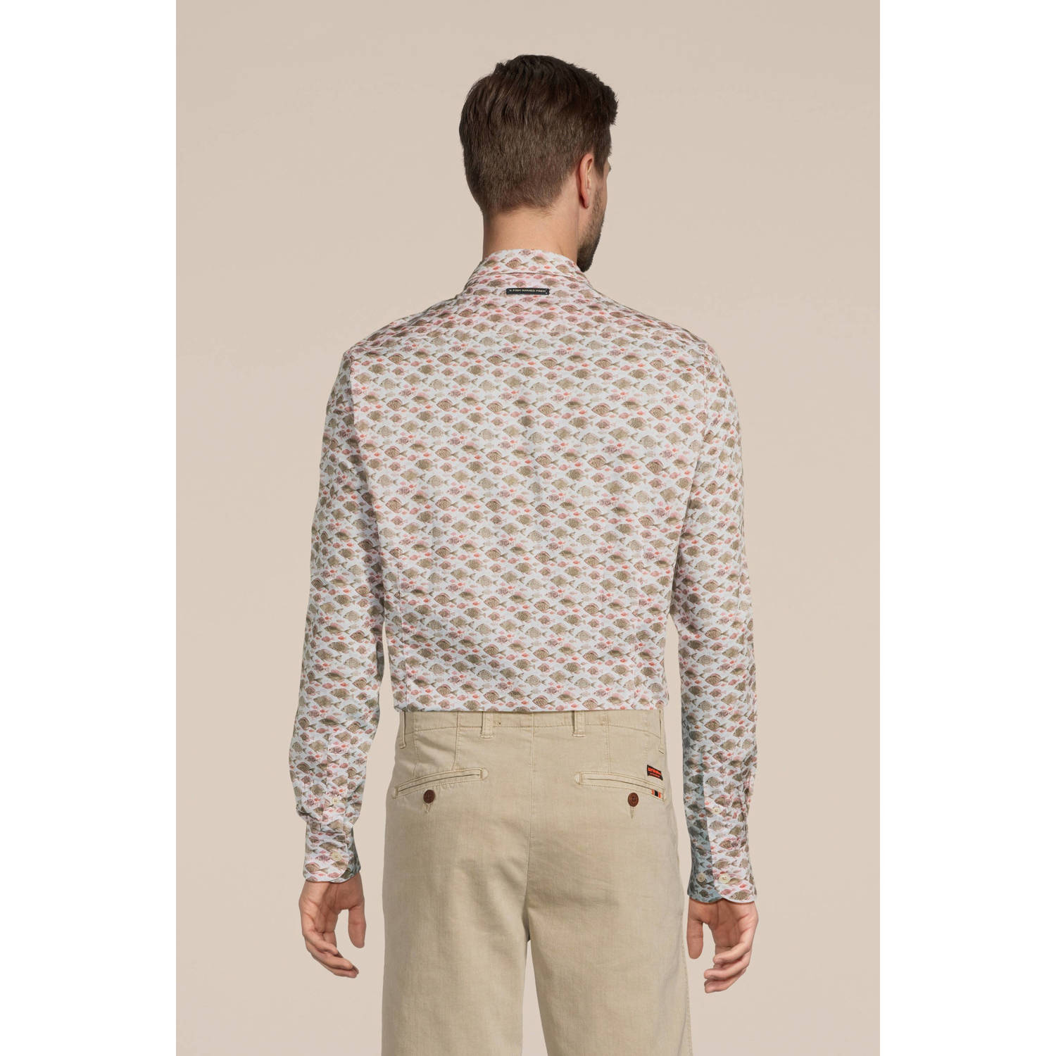 A fish named Fred regular fit overhemd beige