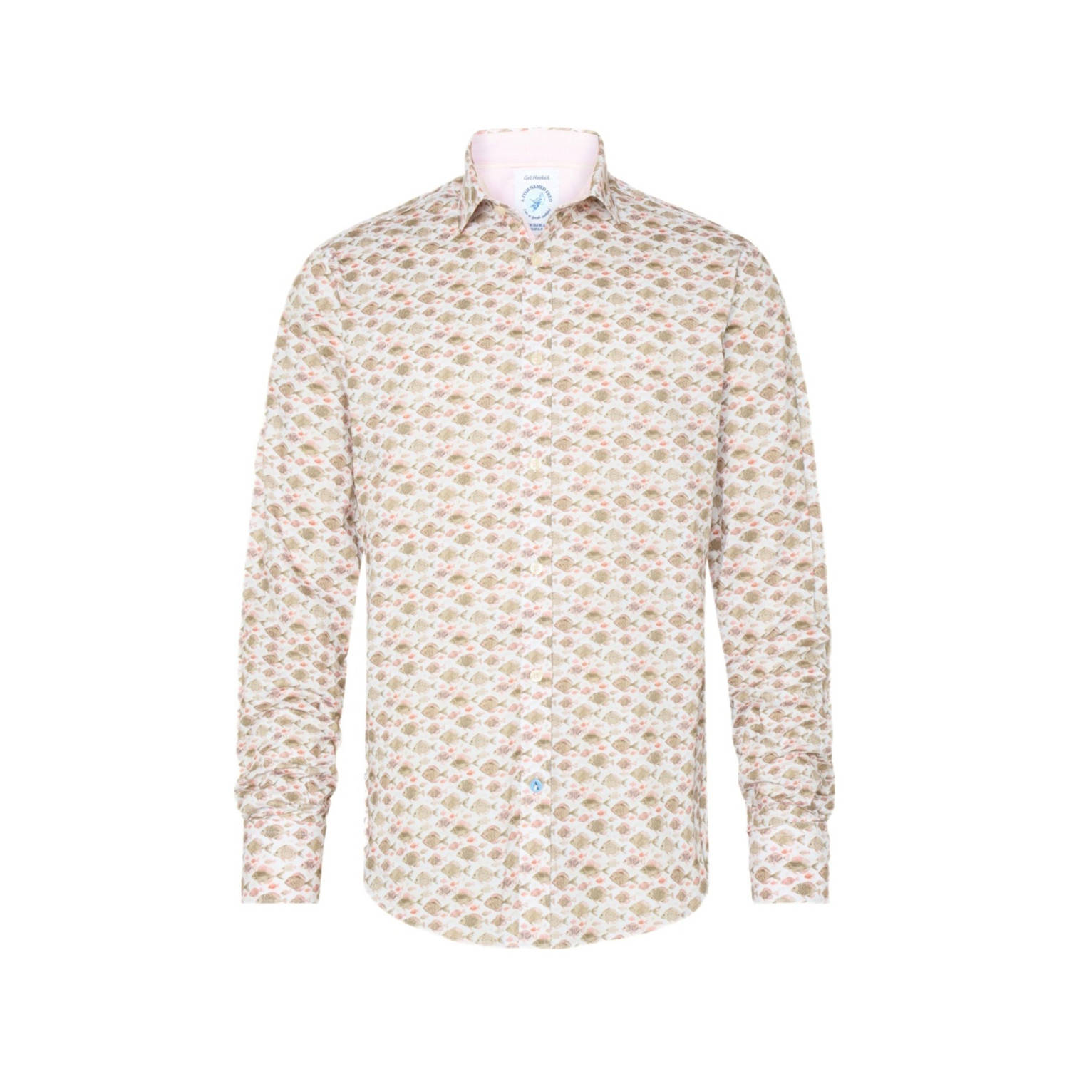 A fish named Fred regular fit overhemd beige