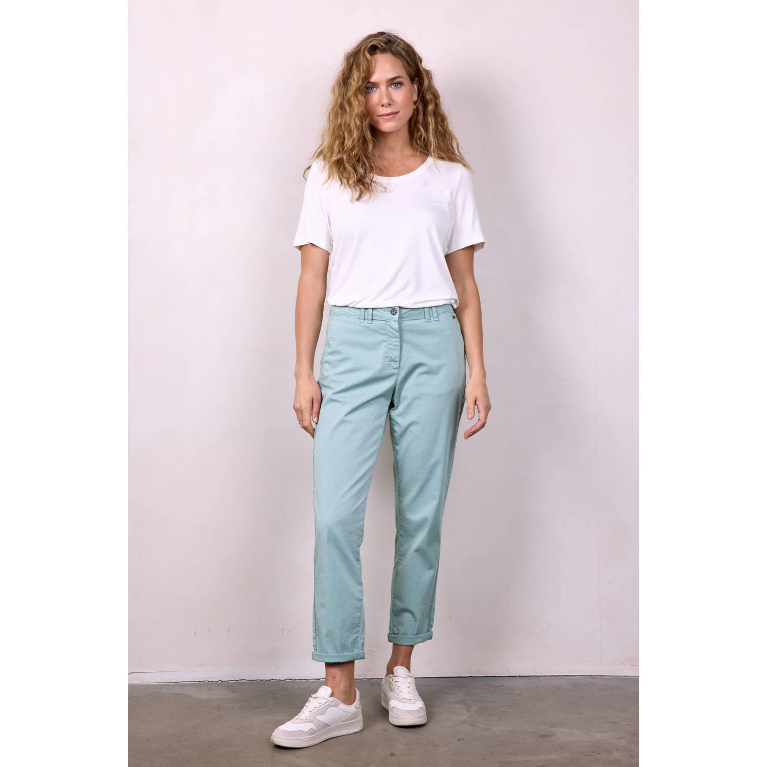 Didi regular waist broek turquoise