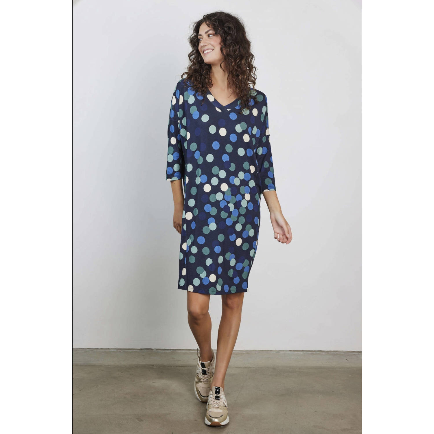 Didi korte jurk donkerblauw