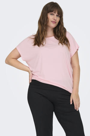 Plus Size sportshirt ONPAUBREE lichtroze
