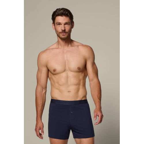Bamigo wijde boxershort Winston met bamboe donkerblauw afbeelding