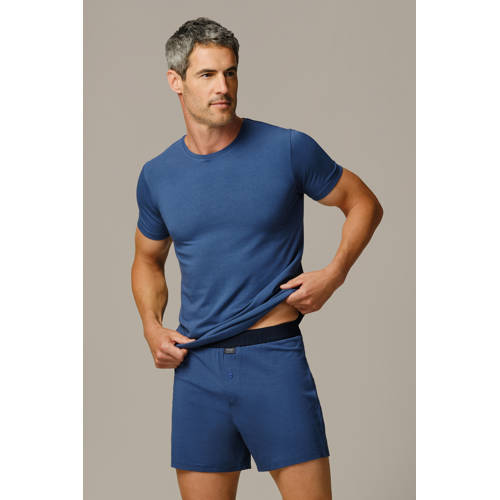 Bamigo wijde boxershort Winston met bamboe donkerblauw afbeelding