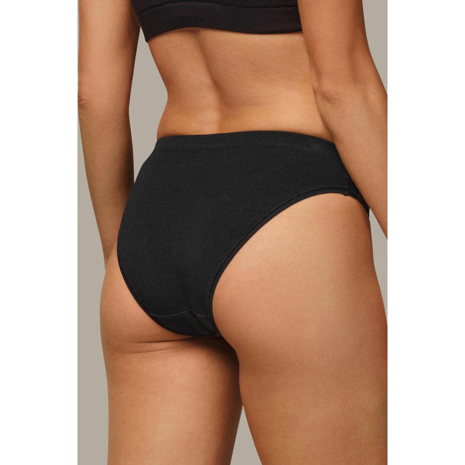 Bamigo high leg slip Ava met bamboe (set van 2) zwart
