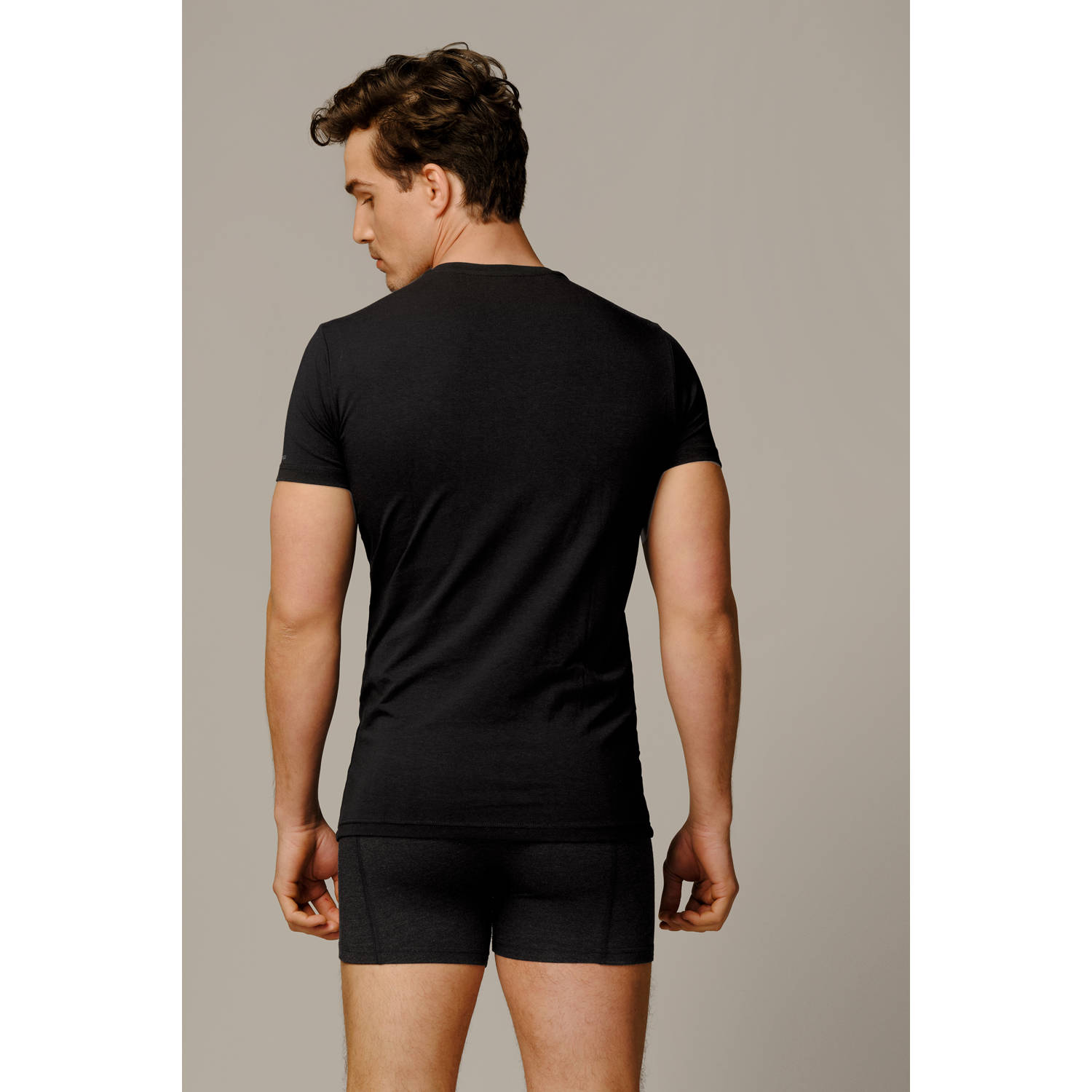 Bamigo ondershirt Smith (set van 2) zwart