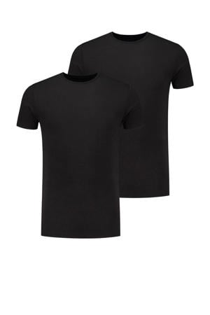 ondershirt Smith met bamboe (set van 2) zwart