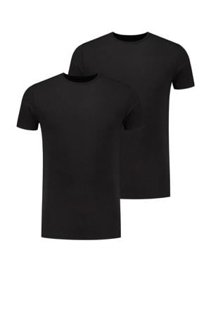 ondershirt Smith met bamboe (set van 2) zwart
