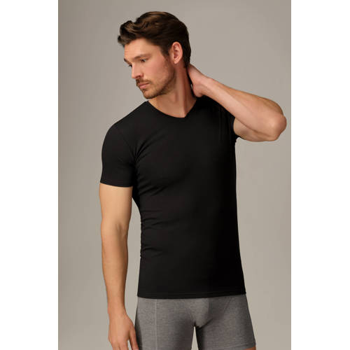 Bamigo ondershirt Johnson met bamboe (set van 2) zwart afbeelding