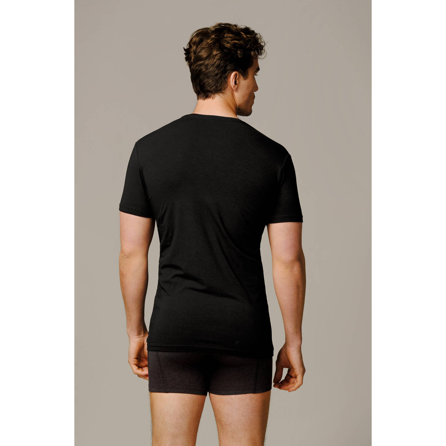 Bamigo ondershirt Johnson (set van 2) zwart