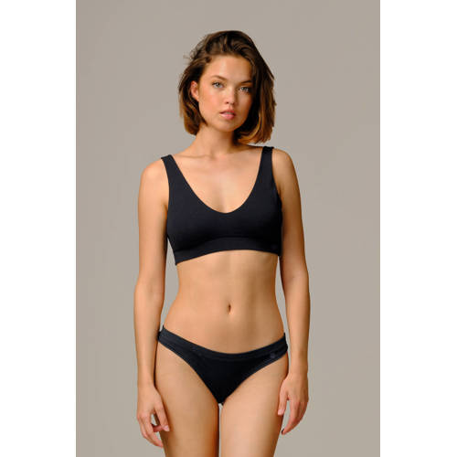 Bamigo string Miley met bamboe (set van 2) zwart afbeelding